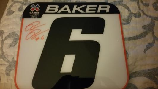 Brad Baker X-Games Number Plate