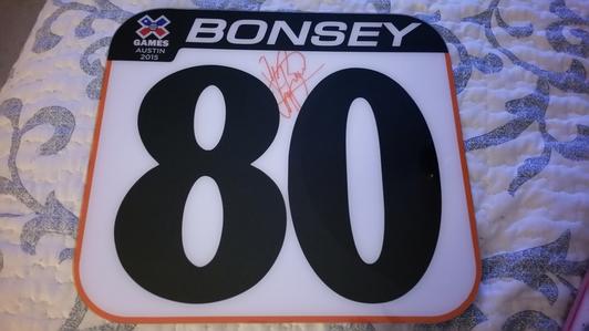 Stevie Bonsey X-Games Number Plate