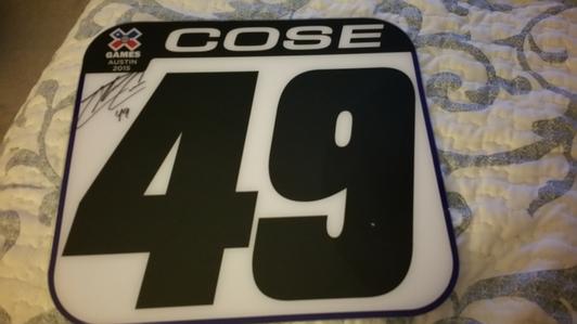 Chad Cose X-Games Number Plate