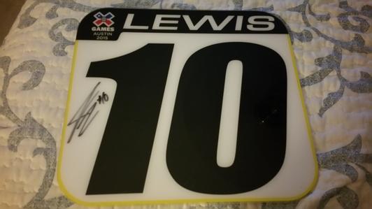 Johnny Lewis X-Games Number Plate