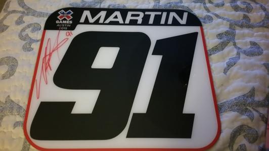 Mikey Martin X-Games Number Plate