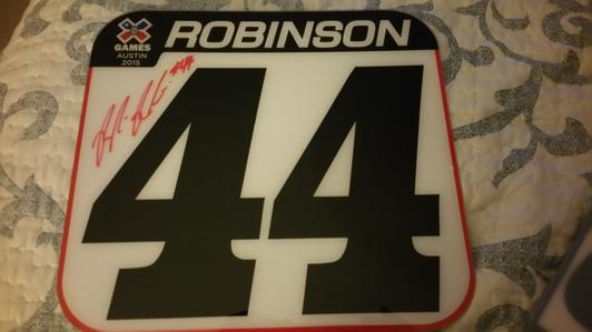 Brandon Robinson X-Games Number Plate