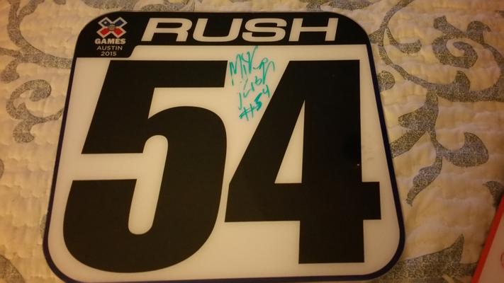 Mikey Rush X-Games Number Plate