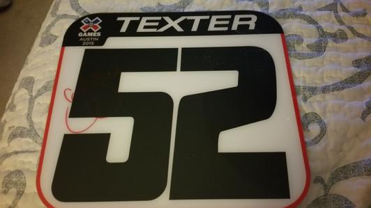 Shayna Texter X-Games Number Plate