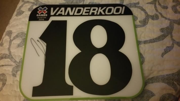Jarod Vanderkooi X-Games Number Plate