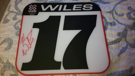 Henry Wiles X-Games Number Plate