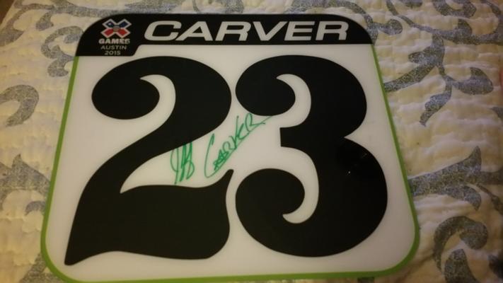 Jeffrey Carver X-Games Number Plate (mini)