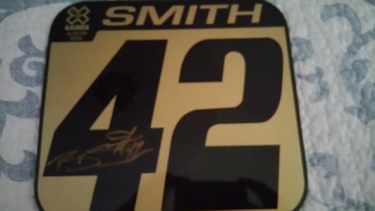 Bryan Smith Gold X-Games Plate - Gold Signature