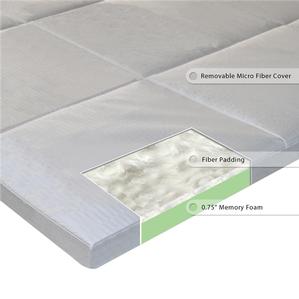 Sleep Master 1.5-Inch Memory Foam Topper with Quilted Down Alternative Cover, Queen 