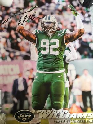 New York Jets Leonard Williams Lithograph Autographed Poster 