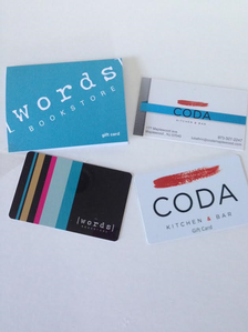 Coda Kitchen and Bar $25 GC and Words Bookstore $10 GC