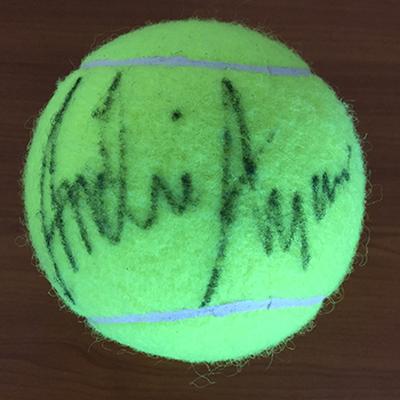 Andre Agassi Autographed Jumbo Tennis Ball