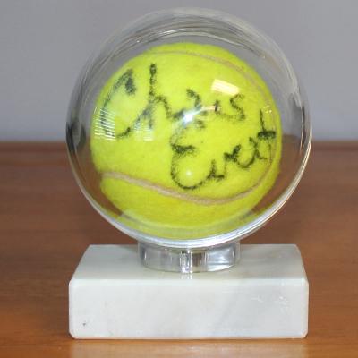 Chris Evert Autographed Roland-Garros Tennis Ball