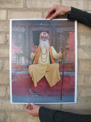 16" x 20" Photo of Swami in India