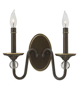 Pair of Lightly Oiled Bronze Wall Sconces