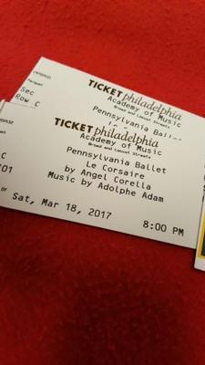 2 Tickets to the Pennsylvania Ballet - Le Corsaire