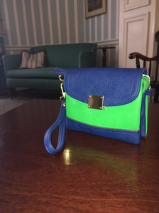 Blue and Green Cross Body bag