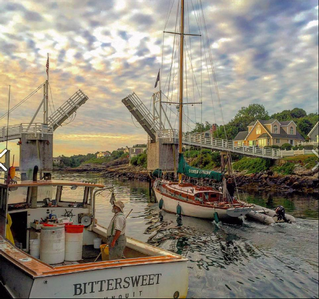 Gallery Wrapped Canvas Photo of Perkins Cove at Dawn