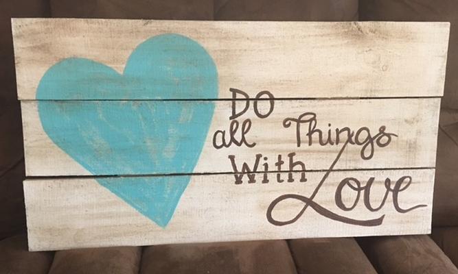 Handcrafted Rustic Sign