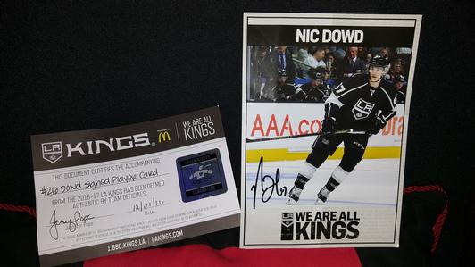 Nic Dowd - LA Kings, Signed Players Card
