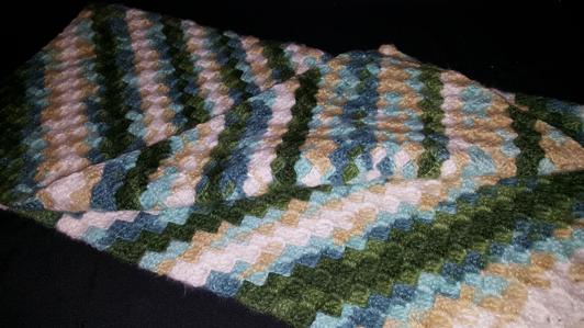 Baby Blanket - Multiple shades of Green
