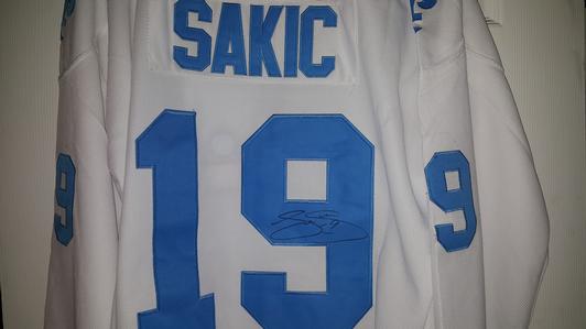 Signed Sakic Jersey -  Quebec Nordiques