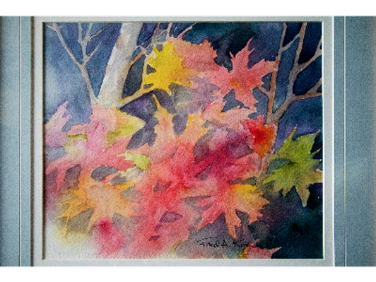 Maple Leaves, watercolor on paper, by Fred Kingwell