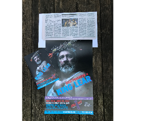 King Lear 2017 Program, Review & Signed Poster by Entire Cast
