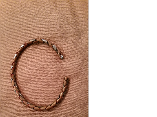 Copper and silver bracelet