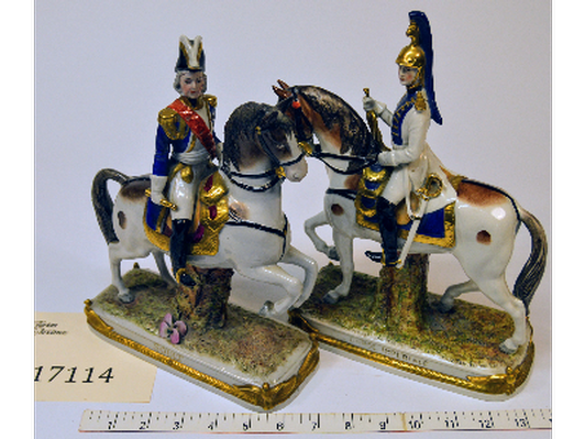 Pair Equestrian Figures