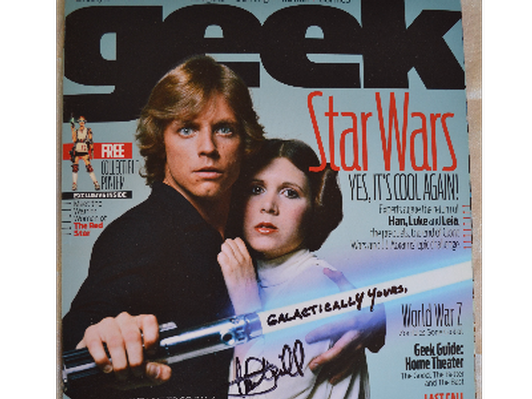 Mark Hamill Signed "Geek" Magazine