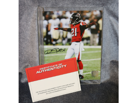 NFL Auction  Falcons - Desmond Trufant Signed Mini Helmet