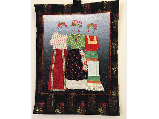 "Frida's Wardrobe" Quilt Wall Hanging