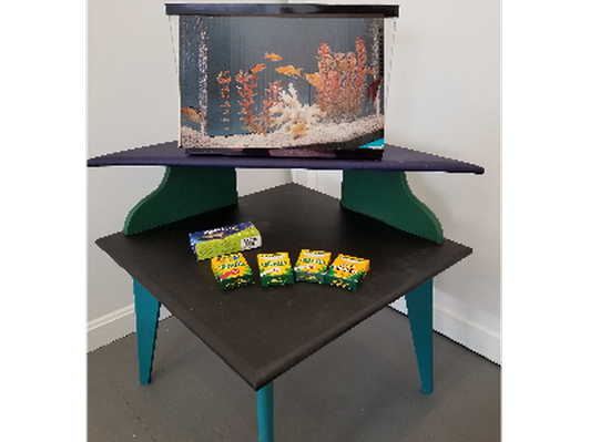 Chalk Table with Fishtank