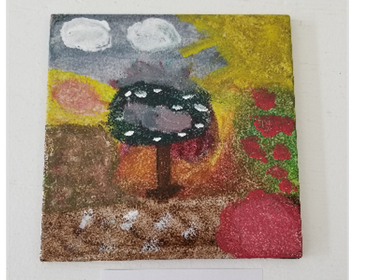 "A Spring at the Orchard" Tile