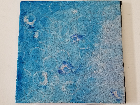 "Bubbles on a Bright Blue Day" Tile