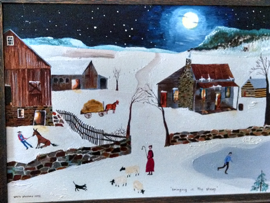 Original Painting by Nancy Woodrow (in the Grandma Moses style)