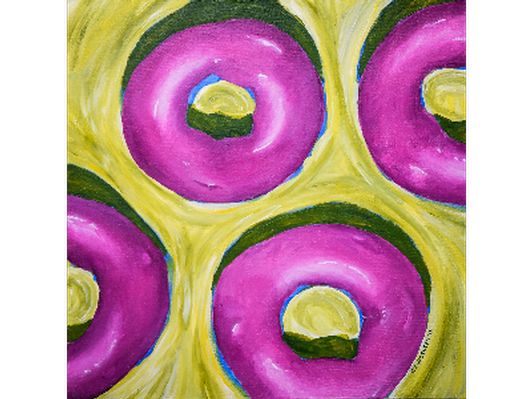Purple Glazed Doughnuts