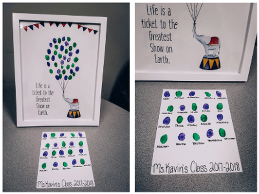 Mrs. Kavin's Class: Kindergarten Fingerprint Circus Artwork