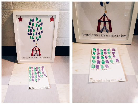Mrs. Hood's Class: Fifth Grade Fingerprint Circus Artwork