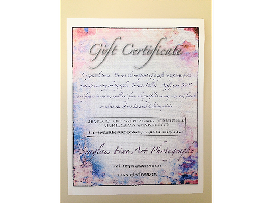 Limited edition fine art print gift certificate