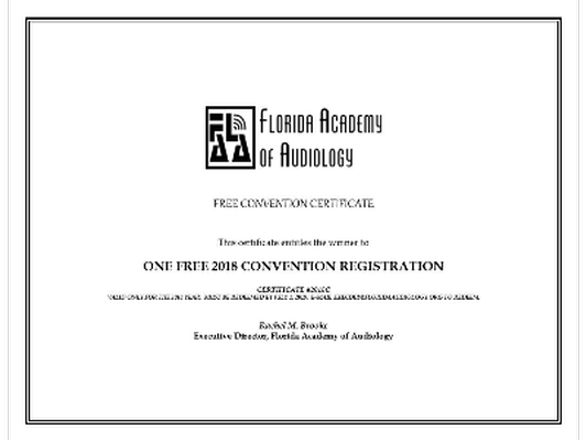 Complimentary registration for the 2018 FLAA convention 
