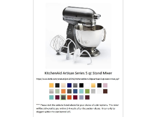 KitchenAid Artisan stand mixer