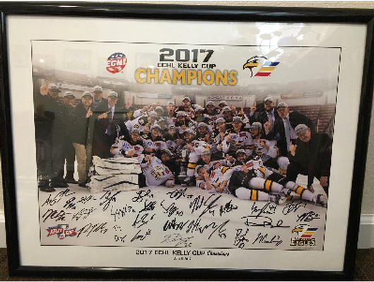 CO Eagles signed poster - 2017 ECHL Kelly Cup Champions