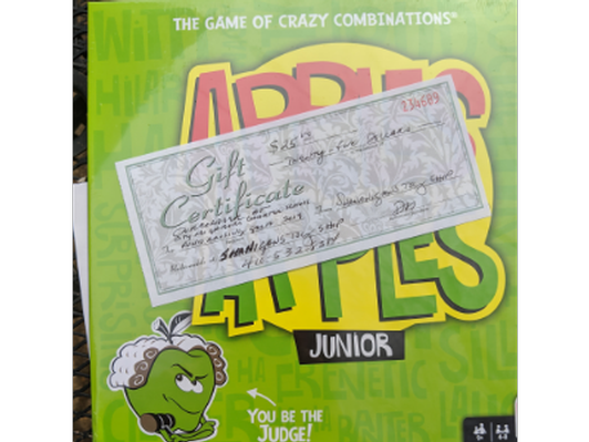Apples to Apples game and $25 giftcard