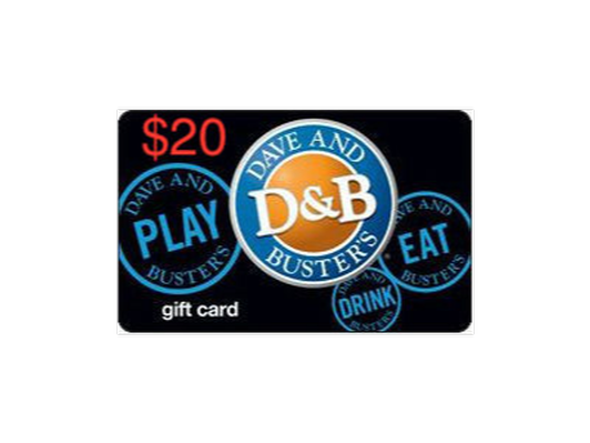 $20 Dave & Busters Gift cards