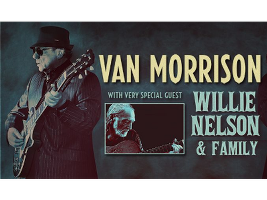 Van Morrison and Willie Nelson in concert & two signed LPs