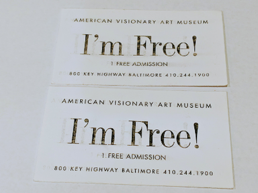 American Visionary Art Museum 2 tickets
