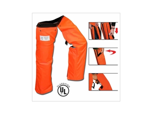 Forester Zipper Style Chainsaw Chaps - Orange