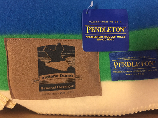 Indiana Dunes National Lakeshore Wool Blanket